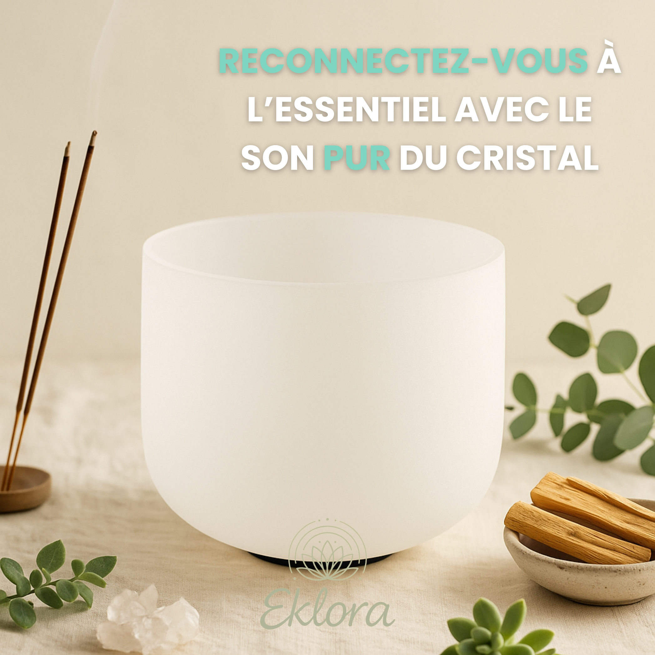 Tigelas de Cristal "Aureïs" 432Hz
